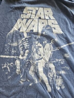 Star Wars Blue Graphic Short-Sleeve Tee with White Print